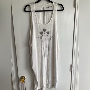Beach Cover-Up Dress in white size M-L